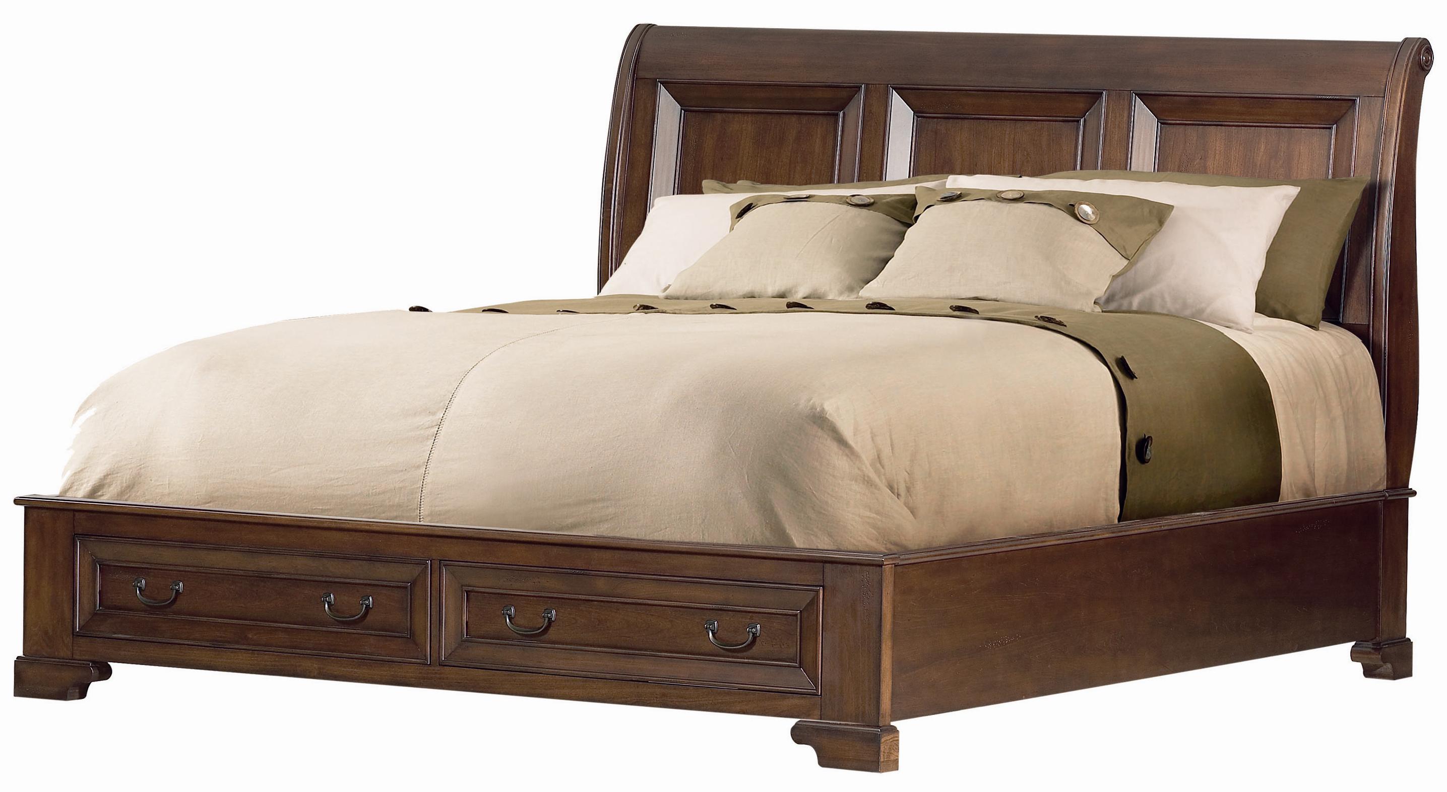 Aspenhome Richmond QueenSize Platform Bed with Sleigh Headboard